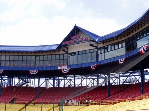 Rosenblatt Stadium grandstand during the 2010 College World Series