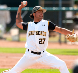 Freshman Chris Mathewson – who grew up 25 miles east of Long Beach, CA – tossed seven strong innings to front the first no-hitter in Long Beach State history, versus potential NCAA Tournament team Wichita State.