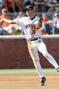 Current Astros centerfielder Chris Taylor converted to the outfield earlier this season, after playing previously in the middle infield (including in college at the University of Virginia, pictured). Current Astros centerfielder Chris Taylor converted to the outfield earlier this season, after playing previously in the middle infield (including in college at the University of Virginia, pictured).
